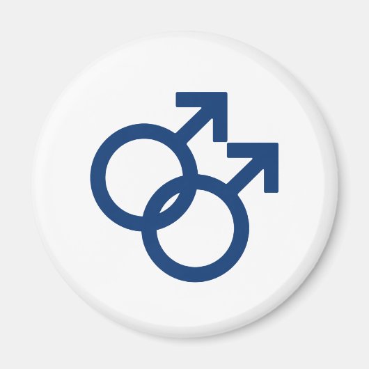 Homo mannelijk geslachtsymbool magneet (Voorkant)