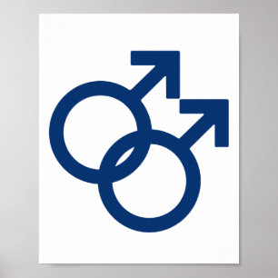 Homo mannelijk geslachtsymbool poster