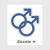 Homo mannelijk geslachtsymbool sticker (Vel)