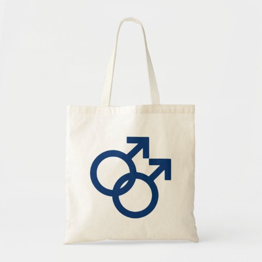 Homo mannelijk geslachtsymbool tote bag (Voorkant)