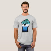 Homo Mannelijke Protest Vuist T-shirt (Voorkant volledig)