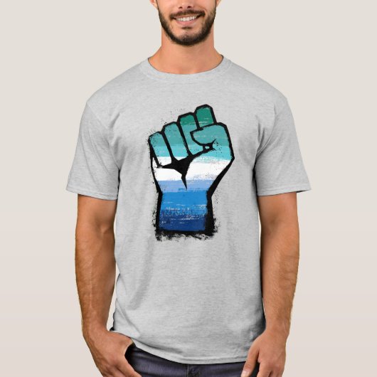 Homo Mannelijke Protest Vuist T-shirt (Voorkant)