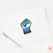 Homo mannelijke protestvuist ronde sticker (Envelop)