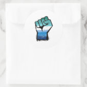Homo mannelijke protestvuist ronde sticker (Tas)