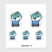 Homo mannelijke protestvuist sticker (Vel)
