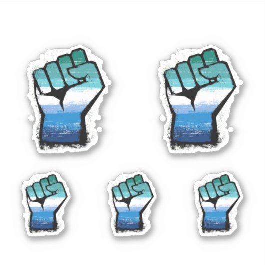 Homo mannelijke protestvuist sticker (Voorkant)
