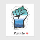 Homo mannelijke protestvuist sticker (Vel)