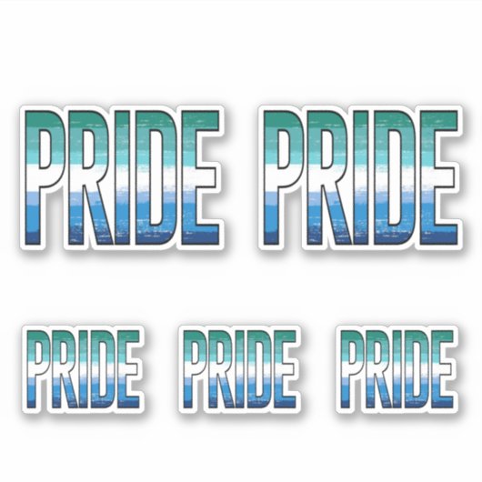 Homo Mannelijke Trots Woord Sticker (Voorkant)