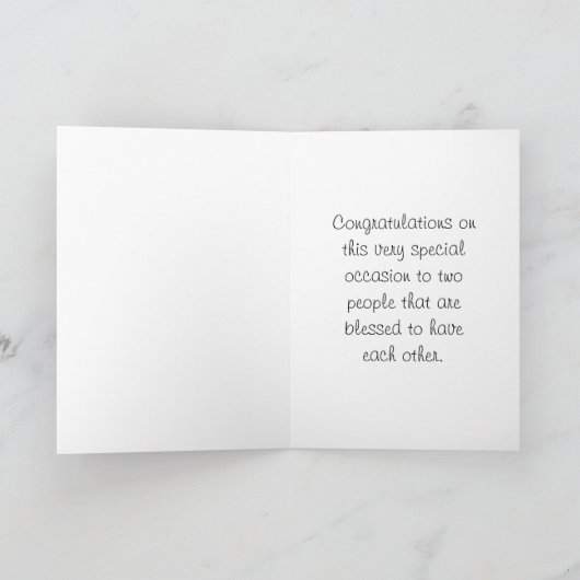 Homo Mannen bruiloft Gefeliciteerd Commitment Mann Kaart (Binnen)