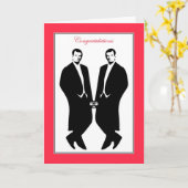 Homo Mannen bruiloft Gefeliciteerd Commitment Mann Kaart (Gele Bloem)