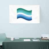 Homo Mannen Pride Azuurblauwe Golvende Vlag Spandoek (Beurs)