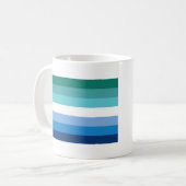 Homo Mannen Pride Vlag (Azurblauw) Koffiemok (Voorkant links)
