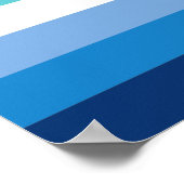Homo Mannen Pride Vlag (Azurblauw) Poster (Hoek)