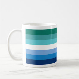 Homo Mannen Regenboogvlag (Azurblauw) Koffiemok
