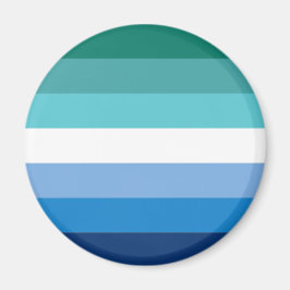 Homo Mannen Regenboogvlag (Azurblauw) Magneet