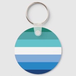 Homo Mannen Regenboogvlag (Azurblauw) Sleutelhanger