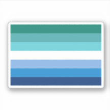 Homo Mannen Regenboogvlag (Azurblauw)