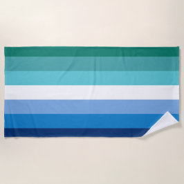 Homo Mannen Regenboogvlag (Azurblauw) Strandlaken