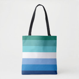 Homo Mannen Regenboogvlag (Azurblauw) Tote Bag