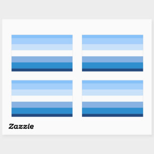 Homo Mannen Regenboogvlag (Blauw) Rechthoekige Sticker