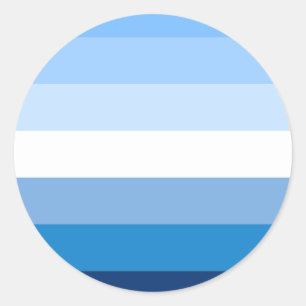 Homo Mannen Regenboogvlag (Blauw) Ronde Sticker