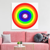 Homo Mannen Ronde Regenboog Canvas Print (Insitu (Woonkamer))