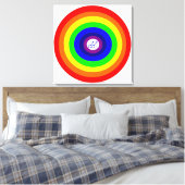 Homo Mannen Ronde Regenboog Canvas Print (Insitu (Slaapkamer))