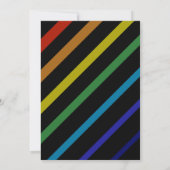 Homo Mannen Trouwen Elegante Regenboog Kaart (Achterkant)