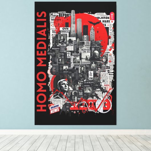 Homo Medialis Canvas Afdruk (Insitu (Houten vloer))