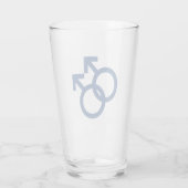Homo MLM-gendersymbool Glas (Achterkant)