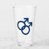 Homo MLM-gendersymbool Glas (Voorkant)