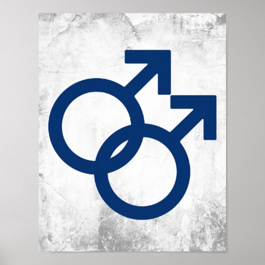 Homo MLM-gendersymbool Poster (Voorkant)
