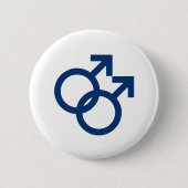 Homo MLM-gendersymbool Ronde Button 5,7 Cm (Voorkant)