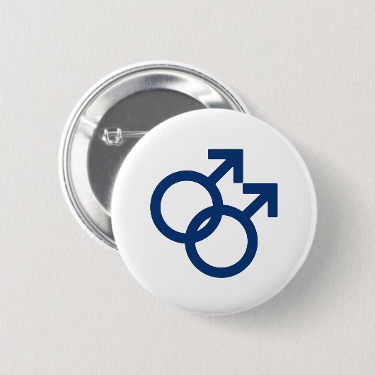 Homo MLM-gendersymbool Ronde Button 5,7 Cm (Voorkant /achterkant)