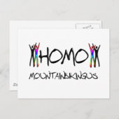 Homo mountainbiking briefkaart (Voorkant / Achterkant)