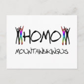 Homo mountainbiking briefkaart (Voorkant)