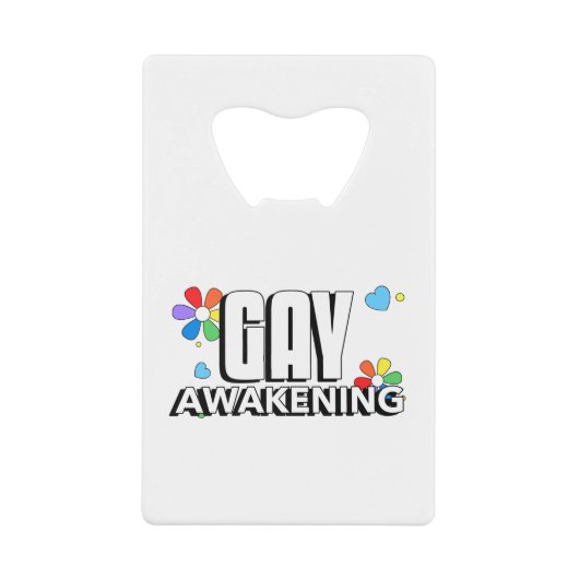 Homo-ontwaking Creditkaart Flessenopener (Voorkant)