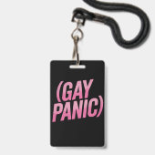 Homo Paniek LGBTQ Protest Pride Badge (Voorzijde met lanyard)