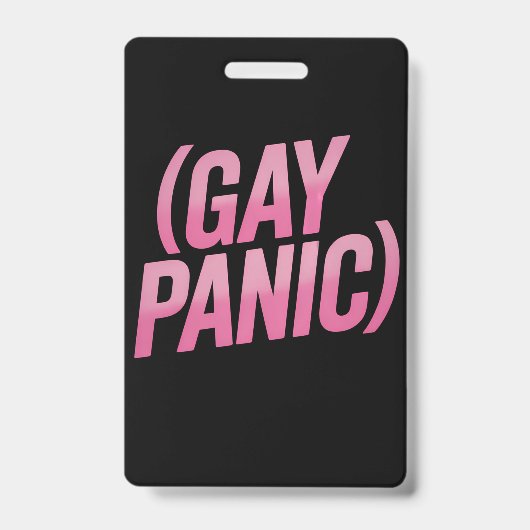 Homo Paniek LGBTQ Protest Pride Badge (Voorzijde)