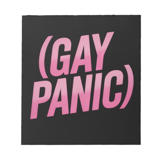 Homo Paniek LGBTQ Protest Pride Notitieblok (Voorkant)
