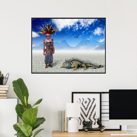 Homo Pholidota Medius - Poster (Thuiskantoor)