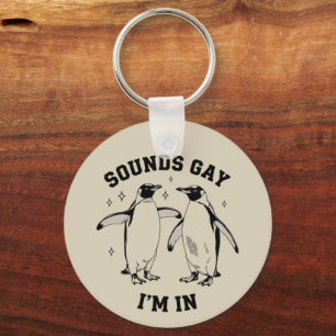 Homo Pinguïn Geluiden Klinken Als Homo Ik Ben Vint Sleutelhanger