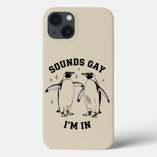 Homo Pinguïn Klinkt Als Homo Ik Ben In Retro Queer Case-Mate iPhone Case (Achterkant)