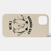 Homo Pinguïn Klinkt Als Homo Ik Ben In Retro Queer Case-Mate iPhone Case (Achterkant (horizontaal))