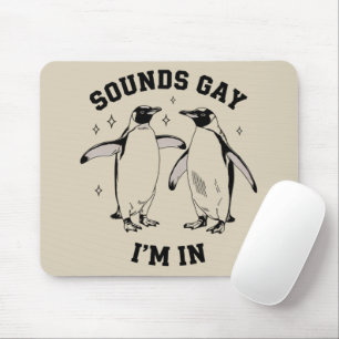 Homo Pinguïn Klinkt Als Homo Ik Ben In Retro Queer Muismat
