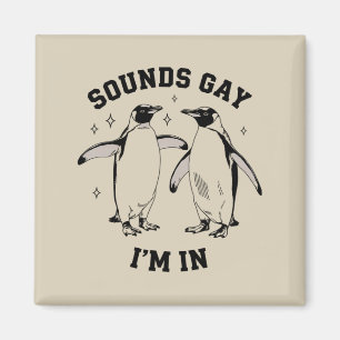 Homo Pinguïn Klinkt Als Homo Ik Ben In Vintage Que Magneet