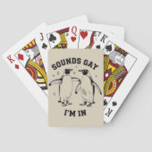 Homo pinguïn klinkt gay ik ben in  queer lgbtq pokerkaarten (Achterkant)