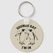 Homo pinguïn klinkt gay ik ben in  queer lgbtq sleutelhanger (Voorkant)