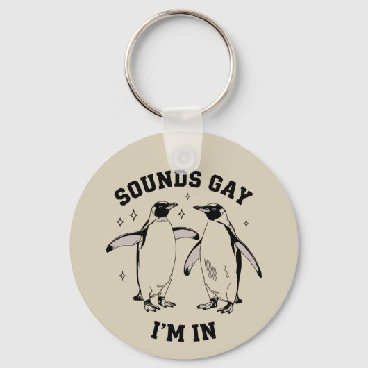 Homo pinguïn klinkt gay ik ben in  queer lgbtq sleutelhanger (Voorkant)