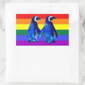 "Homo Pinguïn Paar" Rechthoekige Sticker (Tas)